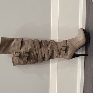 Never worn over the knee and boot with platform